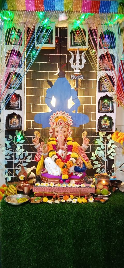 Twelve Jyotirlinga theme for our Bappa
