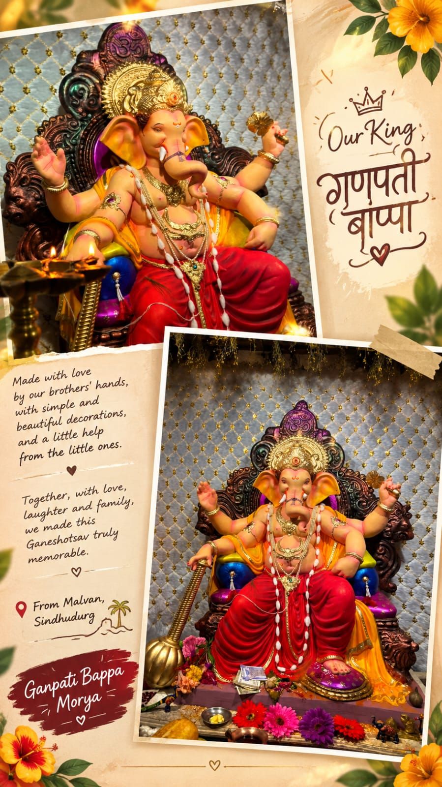 Ganpati bappa murtis made by our brothers