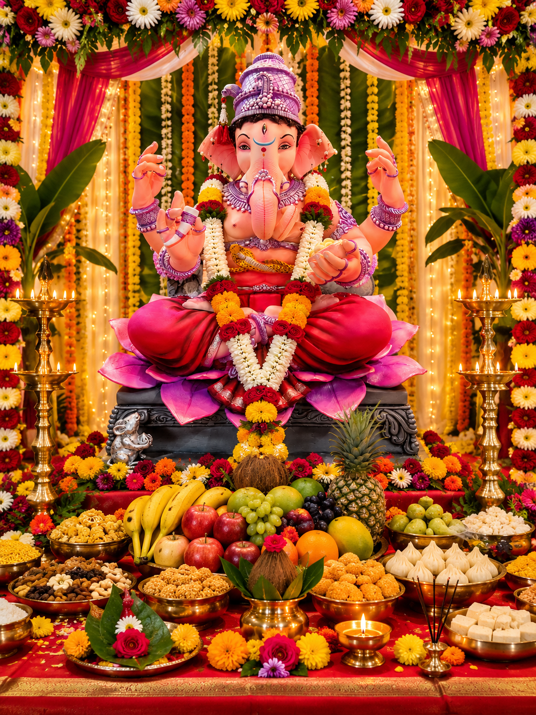 “ग्रामपंचायत वडवली परिसरात भक्तीमय वातावरणात गणेशोत्सवाचा उत्साह!” 🌺🙏