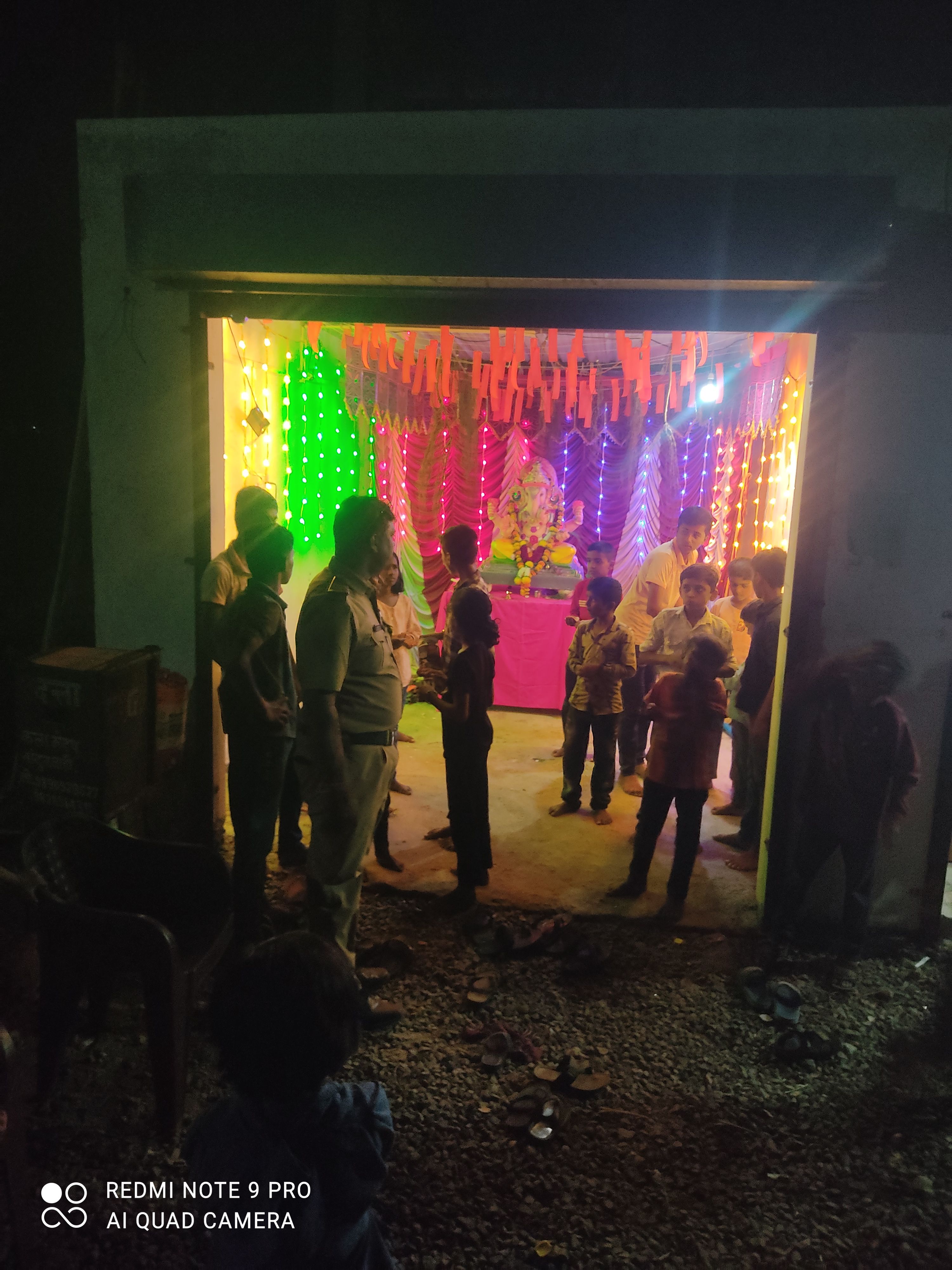 शिवप्रतिष्ठान गणेश मित्र मंडळ तांदुळवाडी भेट दिली असता शांतता आहे