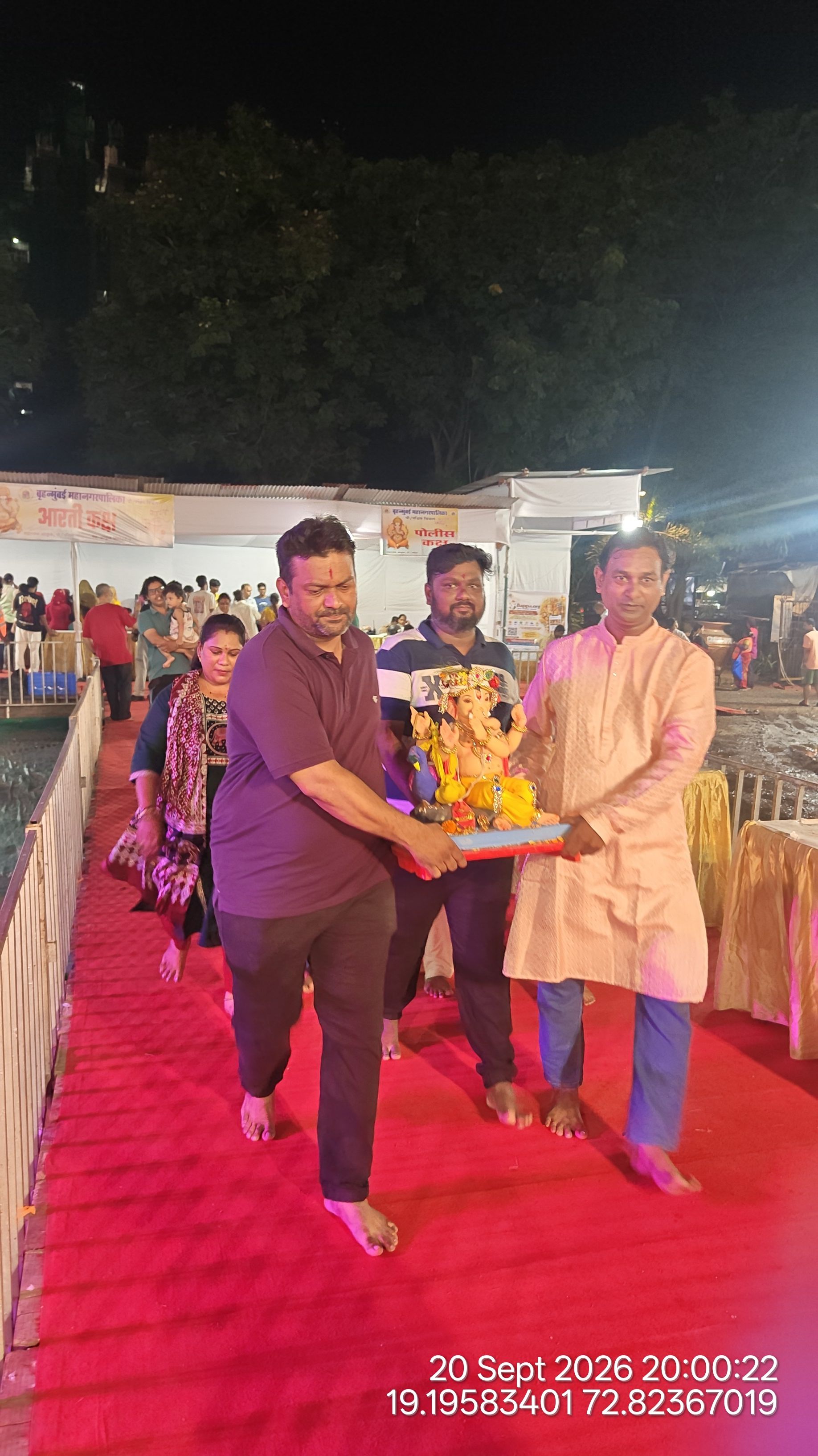 Ganpati Visarjan arrangement by P West Ward