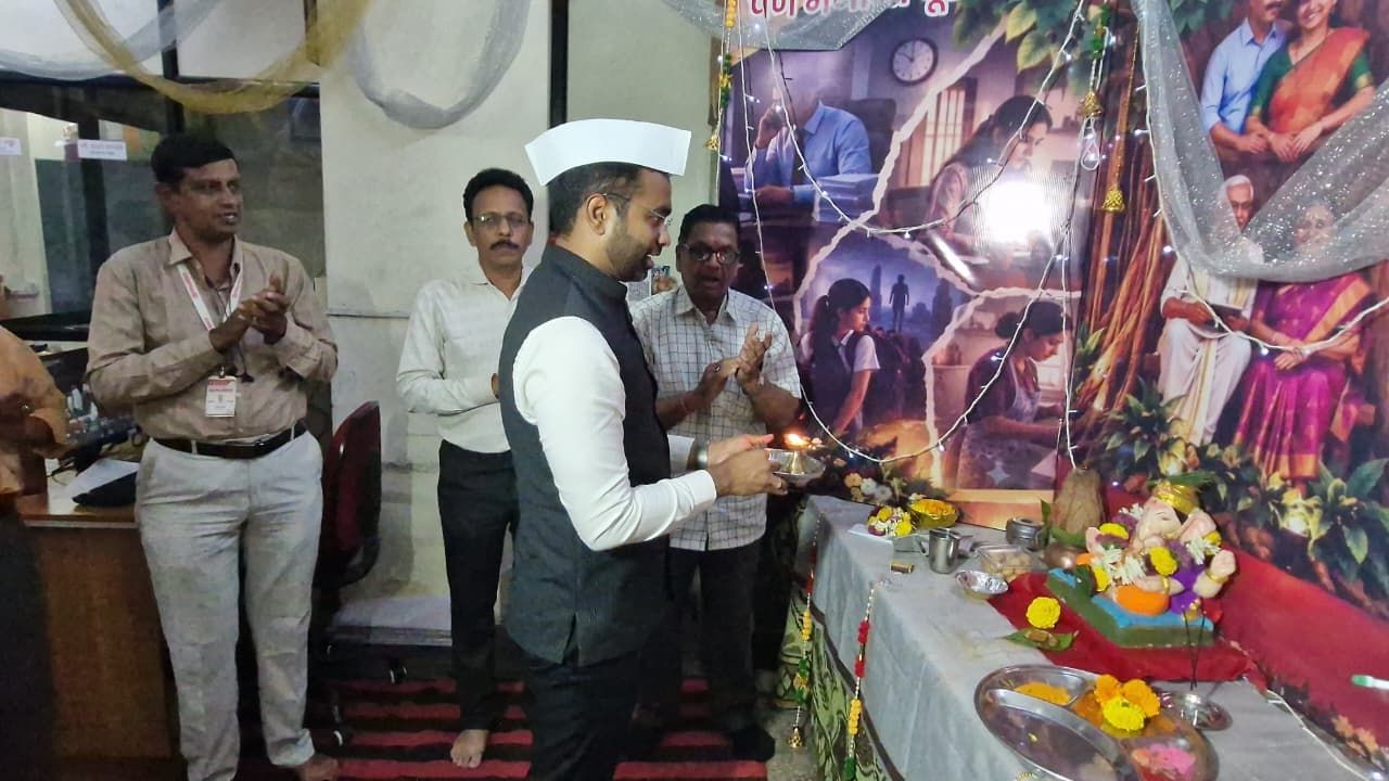 तरुण भारत कार्यालयात श्रीगणेशाचे दर्शन व महाआरती