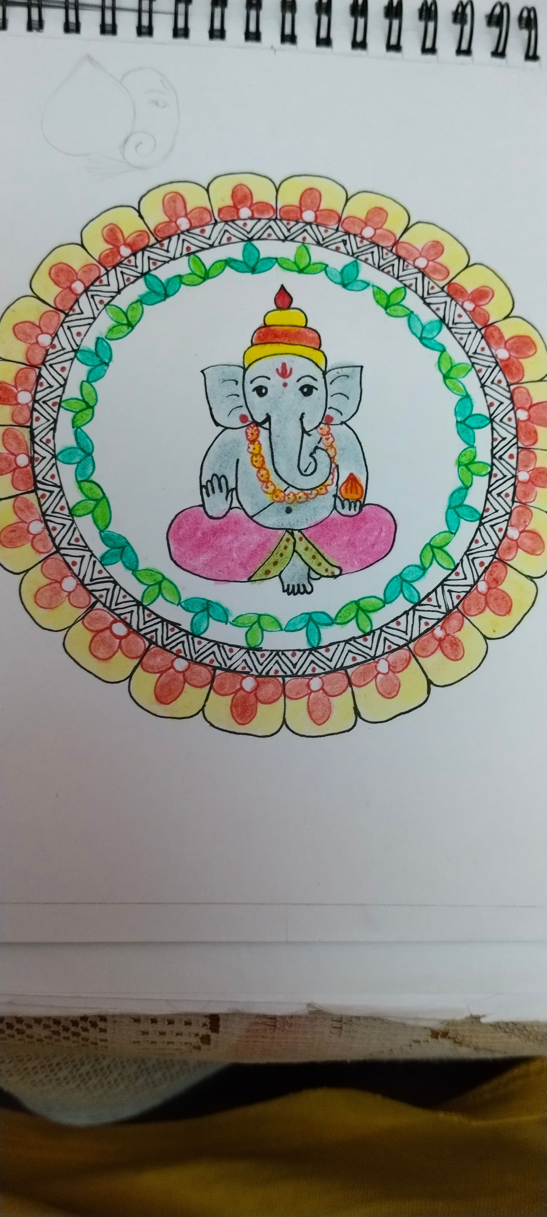 Ganesha mandala art